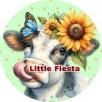 LF2414 icing frosting koe 19cm eetbare taart plaat print, Hobby en Vrije tijd, Taarten en Cupcakes maken, Ophalen of Verzenden