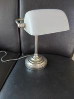 NOTARISLAMP BANKIERSLAMP GLAZEN KAP DECO JAREN GISO RAAK, Huis en Inrichting, Lampen | Tafellampen, Ophalen of Verzenden, Gebruikt