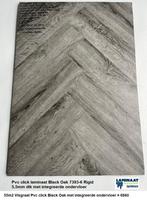 55m2 Visgraat Pvc click Black Oak integreedeondervloer =€660