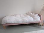 bed 200x90 - Roze - Incl. matras, Ophalen, Eenpersoons, 75 tot 100 cm, Zo goed als nieuw
