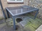 Degelijke tuintafel met granieten tegels, Tuin en Terras, Tuintafels, Ophalen, Gebruikt, Rechthoekig, Metaal