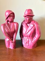 Vintage Lindsey B stijl modernistisch man en vrouw beeld 80, Antiek en Kunst, Kunst | Beelden en Houtsnijwerken, Ophalen of Verzenden