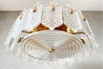 Vintage Kaiser Leuchten plafondlamp, Gebruikt, Mid century modern, Niet ingevuld, Glas