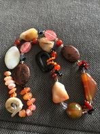 Agaat ketting, Sieraden, Tassen en Uiterlijk, Kettingen, Bruin, Nieuw, Ophalen of Verzenden, Steen of Mineraal