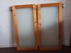 2 LUNDIA Paneeldeuren mat glas 80 cm, Ophalen, Gebruikt