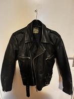 Vintage leren jack  Stoere uitstraling! Maat M, Ophalen of Verzenden, Gedragen, Zwart