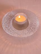 Orrefors Discus Theelichthouder Lars Hellsten 1995, Overige materialen, Wit, Ophalen of Verzenden, Zo goed als nieuw