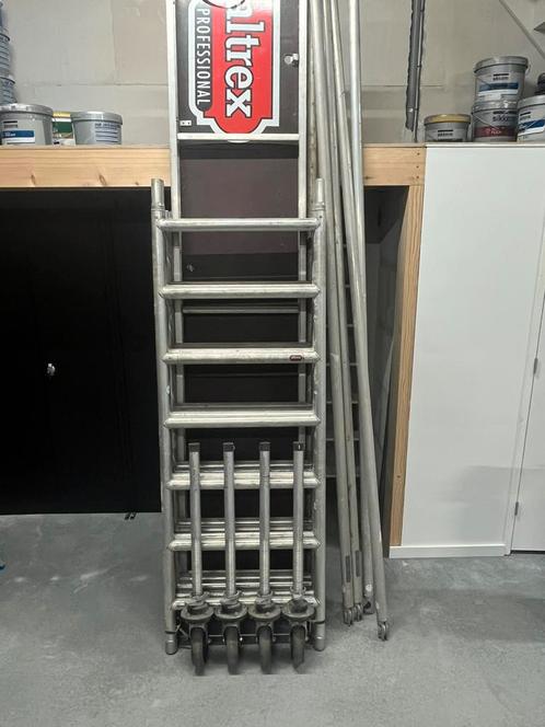 Aluminium Altrex klussteiger werkhoogte 5,2 meter, Doe-het-zelf en Verbouw, Steigers, Gebruikt, Rolsteiger of Kamersteiger, 5 meter of hoger