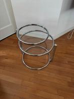 Glazen salontafel, Ophalen, 50 tot 100 cm, 50 tot 75 cm, Rond