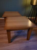 Houten Salontafel of bijzettafel, Minder dan 55 cm, Gebruikt, Blank patine, Rechthoekig