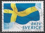 Zweden Brevzegel Zweedse vlag 2018, Zweden, Verzenden, Gestempeld
