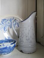 ~ oud emaille kannetje, Saks motief, bricbracbrocante ~, Antiek en Kunst, Antiek | Emaille, Ophalen of Verzenden