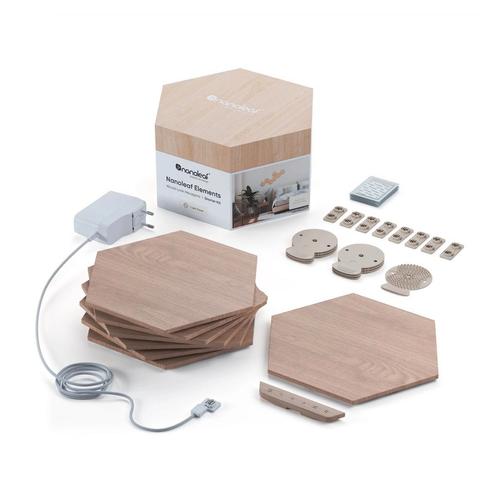Nanoleaf  hout look Hexagons Starter kit, Huis en Inrichting, Woonaccessoires | Overige, Zo goed als nieuw, Ophalen of Verzenden