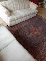 banken en fauteuil en perzisch tapijt, Ophalen, Gebruikt, Driepersoons, Stof