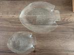 Vintage Arcoroc france glazen vissen schalen, Ophalen of Verzenden, Zo goed als nieuw, Rond, Glas