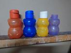 Tupperware Drinkflesjes Dieren - 2 stuks, Ophalen of Verzenden, Gebruikt, Geel, Beker of Kan