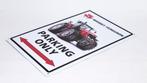 Massey Ferguson parking only tractor reclamebord van metaal, Reclamebord, Info@deconoord.nl, Deco Noord, Nieuw