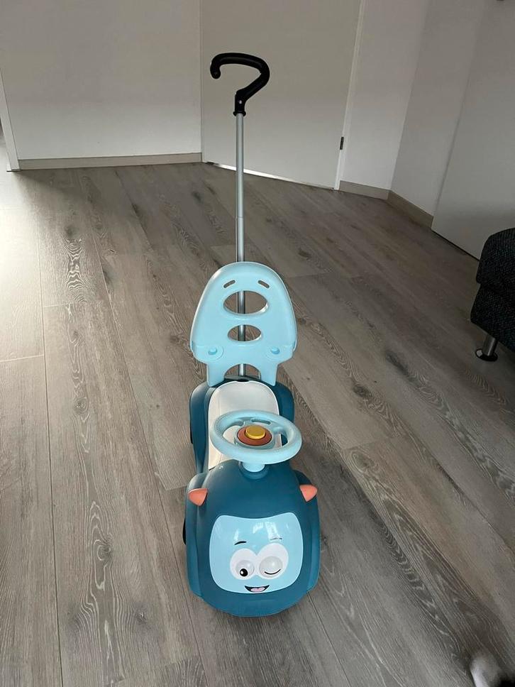 Smoby 3 in 1 Loopauto met Duwstang, Kinderen en Baby's, Speelgoed | Buiten | Voertuigen en Loopfietsen, Zo goed als nieuw, Loopvoertuig