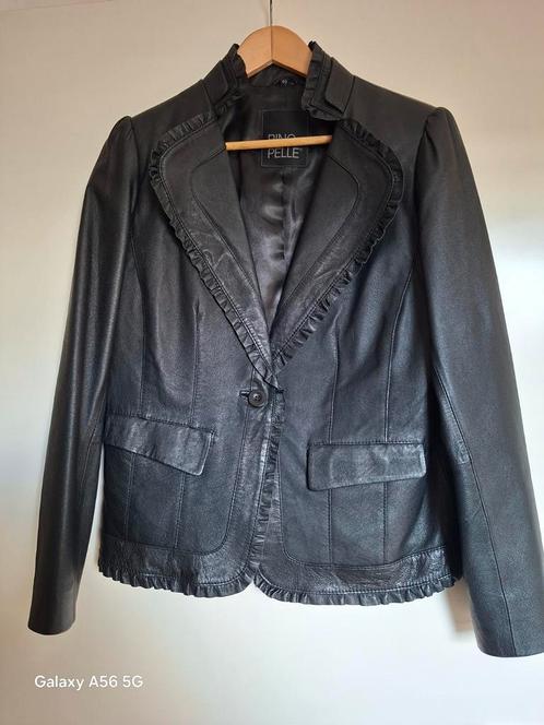Rino Pelle leren jasje maat 40, Kleding | Dames, Jasjes, Kostuums en Pakken, Zo goed als nieuw, Jasje, Maat 38/40 (M), Zwart, Ophalen of Verzenden
