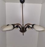 Vintage deco grote lamp kroonluchter ananas design koper, Ophalen, Gebruikt, 50 tot 75 cm