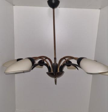 Vintage deco grote lamp kroonluchter ananas design koper beschikbaar voor biedingen