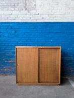 Vintage teak fineer opbergkast, Ophalen, Gebruikt