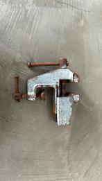 Compacte bankschroef met klem / tafelbankschroef (vintage), Ophalen of Verzenden, Gebruikt
