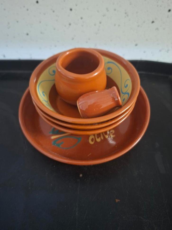 Terracotta Olijf Schaaltjes Set, Huis en Inrichting, Keuken | Keukenbenodigdheden, Ophalen of Verzenden