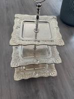 Zilverkleurige Etagère 3-laags, Ophalen of Verzenden, Gebruikt
