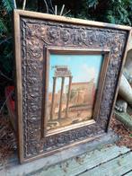 Olieverf schilderij "Het oude Rome" in barokke sierlijst, Ophalen of Verzenden