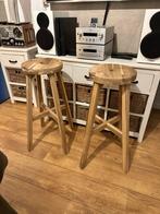 2 houten krukken als nieuw, Ophalen of Verzenden, Zo goed als nieuw, 60 tot 90 cm