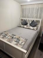Mooie Tweepersoons Bedframe inclusief matras en lattenbodem, Huis en Inrichting, Wit, Tweepersoons, Zo goed als nieuw, 200 cm
