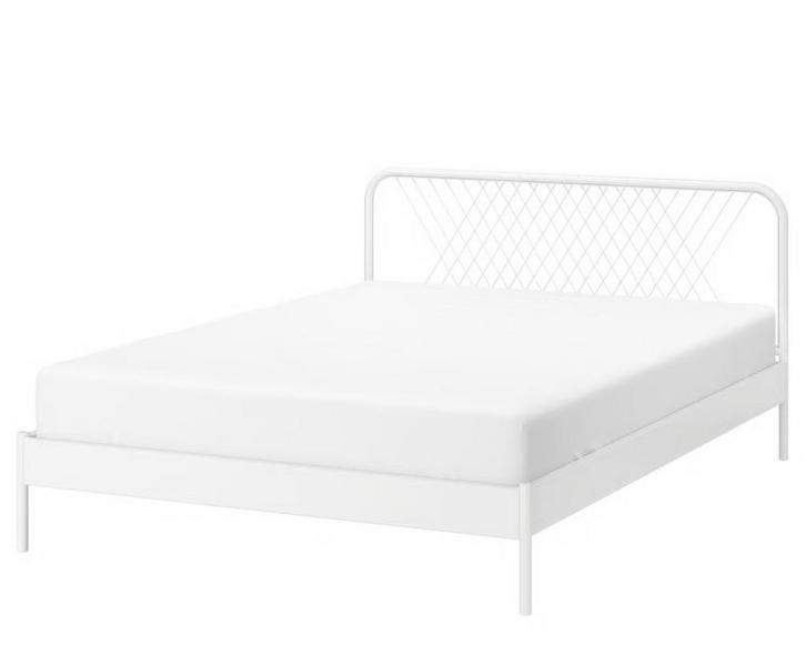 Nesttun bedframe ikea 140x200, Huis en Inrichting, Slaapkamer | Bedden, Zo goed als nieuw, Tweepersoons, 140 cm, 200 cm, Metaal