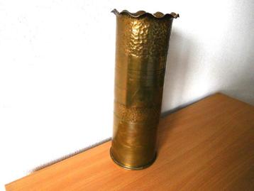 Vintage Koper Messing Huls 1943 WO2 25 ponder.Hoogte 29 cm.  beschikbaar voor biedingen