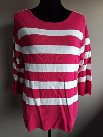 Nieuwe roze/wit gestreepte stretch trui van Bonita, maat M beschikbaar voor biedingen