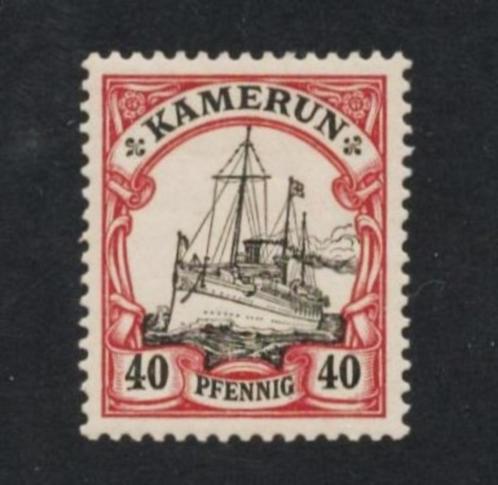 1900 40-pf Duits-KAMERUN kolonie-schip, Postzegels en Munten, Postzegels | Afrika, Postfris, Overige landen, Verzenden