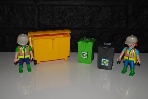 08 - Vuilnismannen met containers 9408, Kinderen en Baby's, Speelgoed | Playmobil, Gebruikt, Ophalen of Verzenden