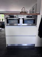 Moderne Witte Hoogglans Greeploze Hoekkeuken GEDEMONTEERD, Huis en Inrichting, Keuken | Complete keukens, Wit, Hoekkeuken, Ophalen of Verzenden