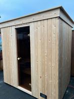 Tuinsauna , buitensauna met geïsoleerde wanden 9 cm dik, Ophalen, Fins of Traditioneel, Wellnessandgarden, Info@leisure-wellness-group.com
