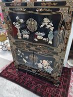 Oosterse kast met inlegwerk 2 vakken met planken deuren, Ophalen, 50 tot 100 cm, Oosters, Overige houtsoorten