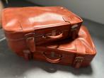 Set bruine vintage koffers skai, Sieraden, Tassen en Uiterlijk, Koffers, Ophalen, Zo goed als nieuw, Leer, 70 cm of meer