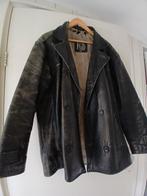 Oud, zwaar, vintage  Leren Jack. FGD, Ophalen of Verzenden, Gedragen, Bruin