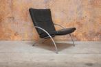 ZGANieuw! grijze leren Harvink Uncle Sam design fauteuil, Huis en Inrichting, Fauteuils, Ophalen, Harvink, Design, 75 tot 100 cm