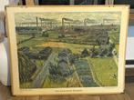 Een industriestad: Enschede, Antiek en Kunst, Antiek | Schoolplaten, Stad- en Dorpsgezichten, Ophalen of Verzenden