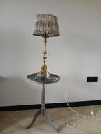 Vintage Tafellamp met Rotan Kap, Ophalen, Gebruikt, Vintage, Minder dan 100 cm