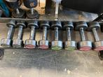 Rubberen dumbells 2-3 en 4 kg gewichten, Dumbbell, Gebruikt, Dumbells, Gewichten