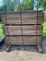 Terrasplaten, steenschotten tropisch hardhout, Ophalen, Gebruikt, Planken, Hardhout