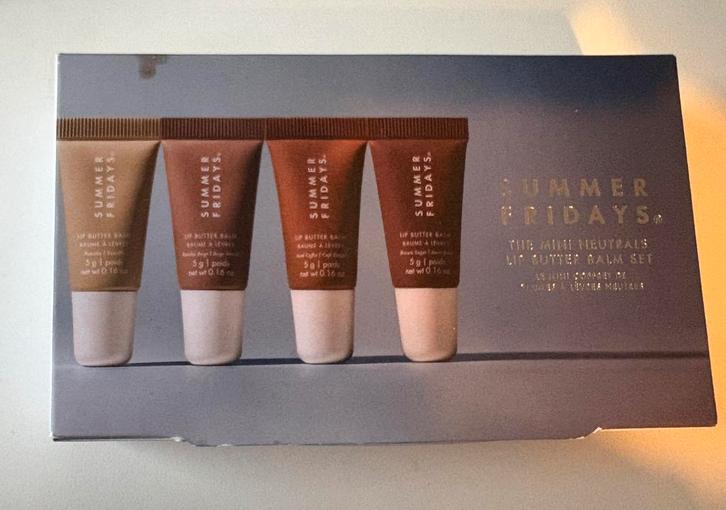 SUMMER FRIDAYS the mini neutral lip balm set vanilla beige, Sieraden, Tassen en Uiterlijk, Uiterlijk | Cosmetica en Make-up, Nieuw