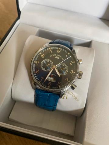 André Belfort "Calendrier" Automatisch Horloge - Blauw beschikbaar voor biedingen