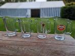 Bierkannen schenkkan bier glas 8x, Huis en Inrichting, Glas of Glazen, Ophalen of Verzenden, Overige stijlen, Glas